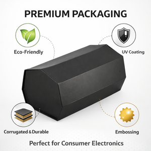 Caja de Embalaje Corrugada Ecológica Premium con Recubrimiento UV y Grabado en Relieve |   Caja de Envío Resistente para Productos Electrónicos de Consumo - Product Image 5