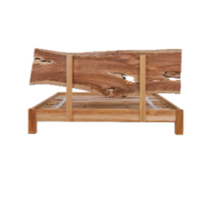 Luxury Style Natural <b>Double</b> <b>Size</b> <b>Bed</b> with Sturdy Wooden <b>Bed</b> Frame for Bedroom Furniture Decoration - Product Image 5