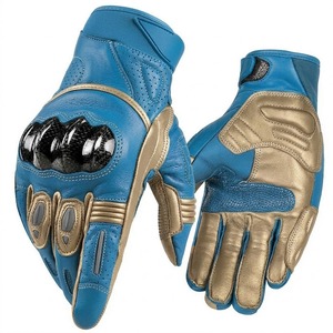 Guantes Clásicos de Cuero Vacuno para Motocicleta, Estilo Retro de Carreras, con Pantalla Táctil, Tendencia en EE. UU. y Europa - Product Image 2