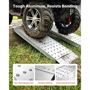 Rampe di Carico per ATV in Alluminio Rinforzato, Confezione da 2, 39x12 Pollici, Antiscivolo, Capacità 3000 Libbre - Product Image 3