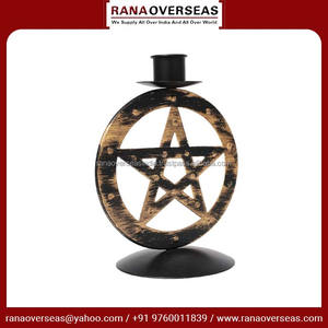 Portavelas de Aluminio y Hierro con Forma de Pentagrama, Hecho a Mano, Ecológico y de Alta Calidad, con Acabado en Cobre, para Decoración del Hogar, Mesa de Navidad - Product Image 2