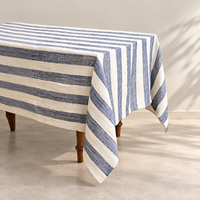Nappe rayée de luxe en lin pur, durable et personnalisable, pour la décoration de la maison – Fabricant et fournisseur