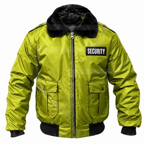 Chaqueta de uniforme de seguridad de invierno para guardias profesionales con cuello de piel cálido, ropa de trabajo resistente, proveedor OEM para fábrica - Product Image 1