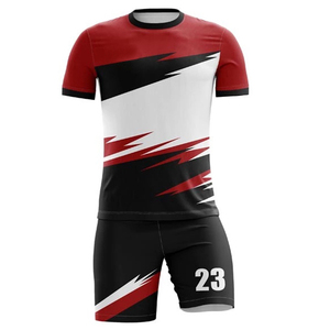 Conjunto de Uniforme de Fútbol Transpirable de Manga Corta para Adultos, Ropa de Entrenamiento para Equipos, Color y Logotipo Personalizables, Secado Rápido, Alta Calidad, Venta al Por Mayor - Product Image 3