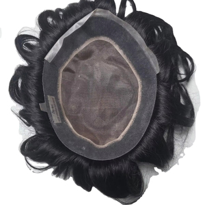 Perruque toupet en cheveux humains mono de qualité supérieure, origine Taz Hair Autriche, style Bangladesh, avec des ondulations naturelles et profondes - Product Image 1