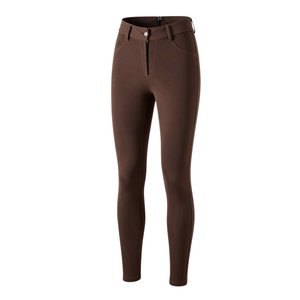 Pantalon d'équitation sportif pour femme Enrobe, taille mi-haute, fermeture éclair, en cuir PU et polyester, emballage personnalisé, avec inserts en silicone pour l'équitation - Product Image 6