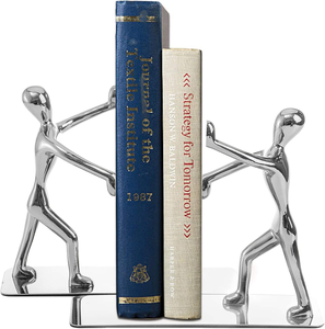 Modern Heavy-Duty Bookends Elegant Design Premium SCULPTURE Metal <b>Book</b> Holder Aluminium <b>Book</b> Organization for Office Decorative - Product Image 1