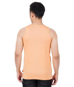 เสื้อกล้ามผู้ชายสีส้ม แบบเรียบ ทรงสปอร์ต ระบายอากาศได้ดี ผ้าฝ้าย คอกลม พิมพ์ลาย Lost in the Music - Product Image 4