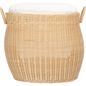 Lit pour animaux de compagnie artisanal en rotin naturel, maison pour chien en osier avec coussin, meubles pour chat, canapé pour animaux de compagnie fait main pour petits animaux - Product Image 3