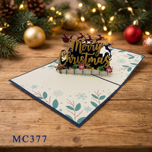 Tarjeta Pop-up 3D Hecha a Mano con Diseño Personalizado, Hermosa Tarjeta de Navidad, Regalo Artesanal de Papel Hecho a Mano en Vietnam - Product Image 5