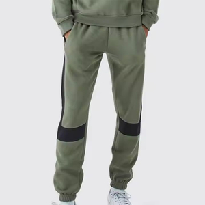 Conjunto de Sudadera con Capucha y Pantalones Deportivos de Color Sólido para Hombre, Manga Larga, Estilo Casual, Corte Regular, Algodón de Peso Medio, Otoño - Product Image 2