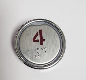 Botón de Elevador Ø35mm de Acero Inoxidable Tipo Redondo Compatible con Elevadores HYUNDAI - Product Image 5