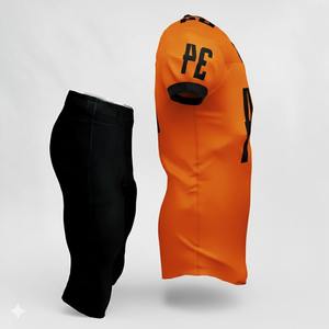 Ensemble de maillots de football américain personnalisés, bleu marine et or, col en V, sans manches, en mesh respirant, numéro 23 imprimé par transfert thermique, unisexe - Product Image 5