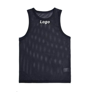 Men's <b>Plus</b> <b>Size</b> <b>Mesh</b> Tank <b>Top</b> O-Neck Sleeveless Breathable Knitted Spandex/Polyester Casual Front Logo Quick Dry Eco-Friendly - Product Image 1