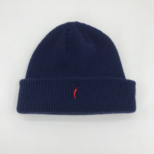 Bonnet en tricot unisexe en acrylique pour l'hiver avec visage souriant brodé - Product Image 3