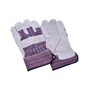 Guantes de construcción antideslizantes de dedo completo transpirables ligeros de alta resistencia Rigger cuero dividido de vaca resistente al calor Industrial - Product Image 1