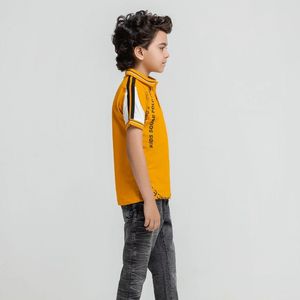 Polos personnalisés pour enfants, polos à manches courtes pour garçons, col contrasté, vêtements de sport décontractés, vêtements actifs - Product Image 3