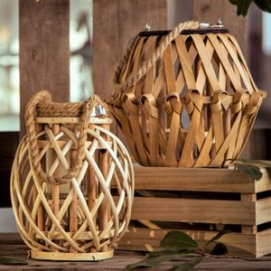 Lanterne de plage de haute qualité en bambou et osier, écologique, couleur naturelle, idéale pour la maison, le jardin et l'hôtel - Product Image 4