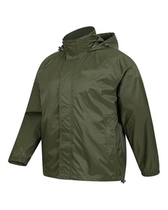 Solid Color Nylon Windbreaker <b>Jacket</b> with Hooded Collar Waterproof Streetwear Style for Winter - Product Image 1