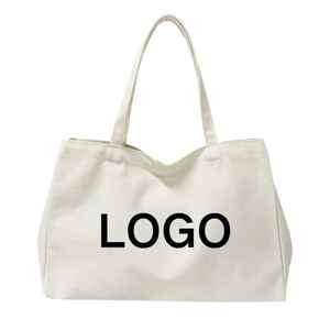 Sac fourre-tout en coton avec fond renforcé, logo et dimensions personnalisés, idéal pour le shopping et les voyages - Product Image 4