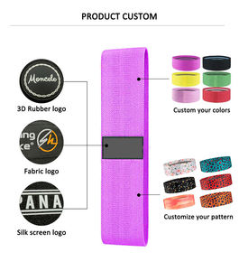 Custom Women's Home Fitness Accessories Elastic Hip Circle Anti-Slip Strength Training Booty Resistance <b>Bands</b> for <b>Exercise</b> - Product Image 2