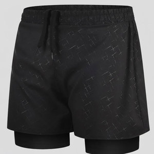 Shorts de sport pour homme, coupe flexible, matière légère, idéal pour la gym, la course à pied et les activités sportives en plein air. - Product Image 1