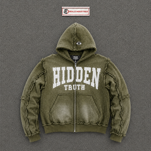 Sudadera con capucha de algodón suave verde oliva con cremallera para hombre, ajuste cómodo, estilo urbano, algodón French Terry, informal, talla S - Product Image 5