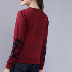 Elegant Style Women Sweatshirts 100% Cotton <b>Soft</b> Long Sleeve Casual Top For Ladies Everyday Wear - Product Image 4