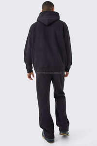 Survêtement unisexe personnalisé en tissu respirant et léger, écologique, délavé à l'acide, style streetwear hip-hop, avec pantalon de survêtement et sweat-shirt - Product Image 5