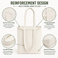 Sac fourre-tout réutilisable en toile de coton, design enroulable, écologique, pour courses et produits frais, portable, couleur crème naturel, unisexe