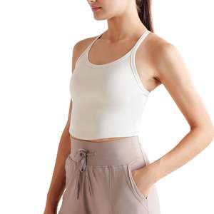Débardeur de sport personnalisé OEM pour femme, sans manches, dos nageur, court, extensible, respirant, pour yoga, gym, fitness et entraînement - Product Image 1