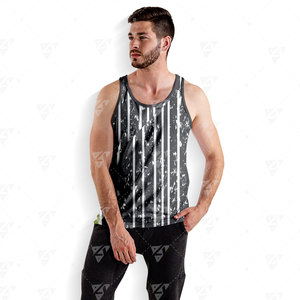 Débardeur Homme Personnalisé Respirant Léger à Col Rond en Maille Tricotée à Séchage Rapide avec Impression par Sublimation pour Gym et Fitness – Vente en Gros - Product Image 5