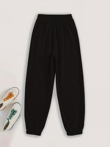 Conjunto Deportivo para Mujer con Estampado de Mariposas Rosas y Pantalones Negros, Sudadera y Pantalones de Punto Casuales de Manga Larga para Primavera - Product Image 3
