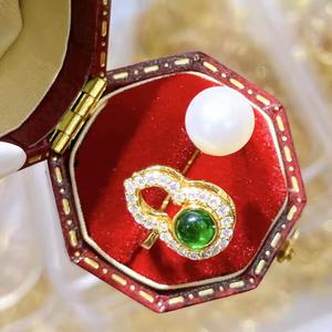 Retro Style Gourd Fashion and Trendy <b>Jewelry</b> <b>Set</b> Freshwater <b>Pearl</b> Earrings and <b>Pearl</b> Rings Can Also Be Opened to Sell - Product Image 1