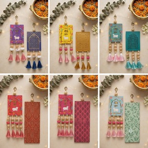 Handmade Traditional Indian Shubh Labh Cow Print Door Hanging Latkan / Festive MDF Wood Wall Hangings Toran Diwali Home <b>Decor</b> - Product Image 4