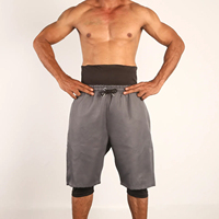 Short de bain islamique Awrah à double couche avec logo personnalisé, short de sport de haute qualité pour la course et la gym, pour hommes musulmans