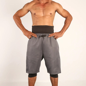 Short de bain islamique Awrah à double couche avec logo personnalisé, short de sport de haute qualité pour la course et la gym, pour hommes musulmans - Product Image 4