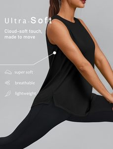 Débardeur sans manches en coton et élasthanne pour femme, coupe décontractée, écologique, séchage rapide, doux, extensible, respirant, vêtements d'été - Product Image 5