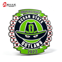 Pins de baseball personnalisés lumineux à LED, badges rotatifs en métal pour équipes sportives, souvenirs