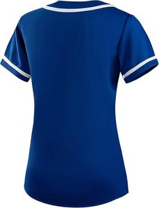 Custom Baseball Jersey Button <b>Down</b> Sports Shirt Quick Dry Fabric - Product Image 2