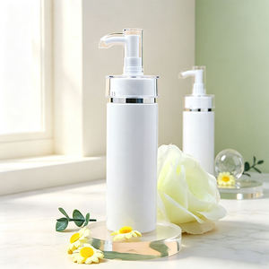 Bouteilles en plastique avec pompe et bouchon en acrylique - Bouteille en plastique pour lotion corporelle, shampoing ou gel douche 100ML-500ML - Bouteille de lotion en PET - Product Image 2