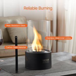 เตาไฟแบบพกพาขนาด 6 นิ้ว ทำจากโลหะ สำหรับตกแต่งภายในและภายนอกอาคาร ใช้แอลกอฮอล์ พร้อมฝาแก้ว สำหรับทำขนม S'mores - Product Image 4