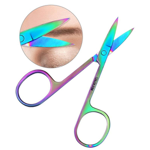 Ciseaux à ongles en acier inoxydable, coupe-bordures d'ongles droit, coupe-autocollants pour ongles, outil pour sourcils, ciseaux de manucure - Product Image 2