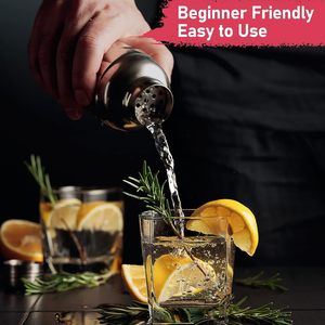 Professional Eco-Friendly Stainless Steel Cocktail <b>Shaker</b> <b>Bottle</b> Customized Logo Designs for Bartender's Martini Mojito Alcohol - Product Image 6