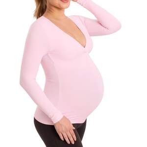 Débardeur de yoga personnalisé en gros pour la maternité, dos nageur, respirant, absorbant la transpiration, séchage rapide, pour l'entraînement pendant la grossesse - Product Image 3