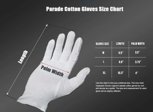Guantes Blancos de Algodón 100% Legend, Talla Mediana, para Ceremonias Formales y Uniformes - Product Image 4