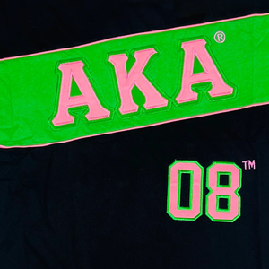 เสื้อเจอร์ซีย์พรีเมียม AKA สีดำ สีเขียว สีชมพู แขนสั้น เสื้อยืดออกกำลังกายสำหรับผู้หญิง สไตล์กรีกแบบลำลอง - Product Image 6