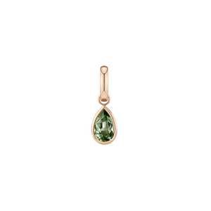 Pendentif Breloque en Moissanite Vert Poire, Sertissage Clos, Forme Goutte, Chaîne Délicate à Fermoir T-Bar, Modèle Médaillon, Vente en Gros Uniquement, Or Massif 14k 18k, Fabricant - Product Image 1