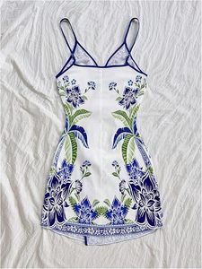 Vestido Mini Bohemio Tropical para Mujer, Manga Campana, Verano Otoño, Transpirable, Algodón y Chifón, Atuendo para Vacaciones - Product Image 3