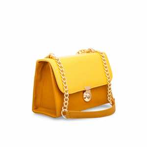 Bolso de hombro formal amarillo P55569 Accesorio elegante de pulseras de cadena fina y eslabones - Product Image 2